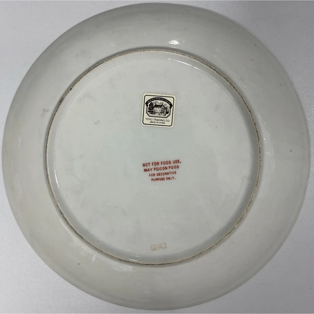 Vintage‎ Toyo Trading Co Cloisonne Style Floral Decorative Plate 10.25